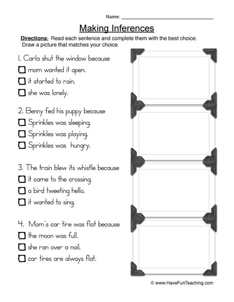 free inference worksheets|Free Inference Worksheets and Exercises .